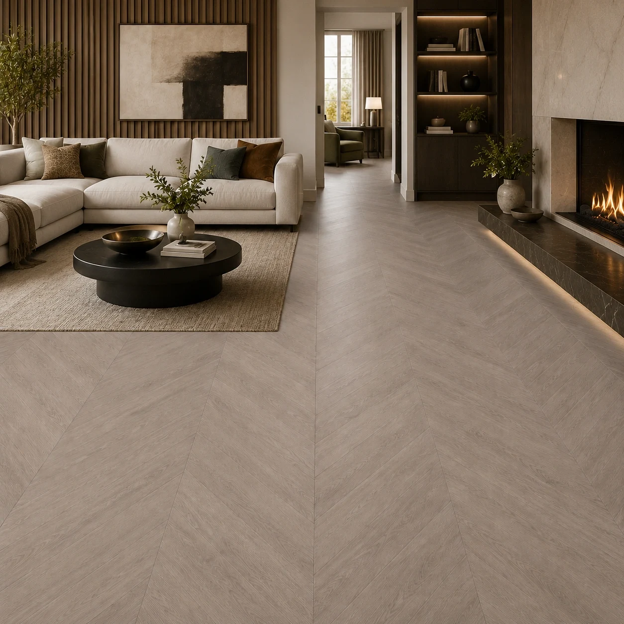 Chevron Taupe B05